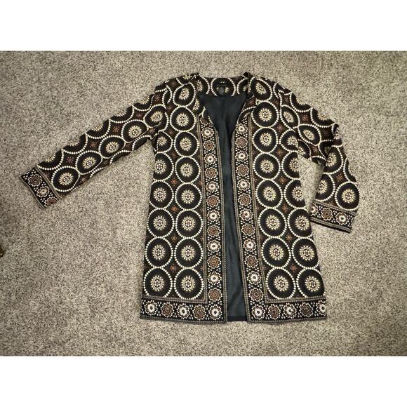 SILKLAND Elegant Collection Embroidered Beaded Jacket Sz L Old Money Mob Wife - Picture 7 of 9